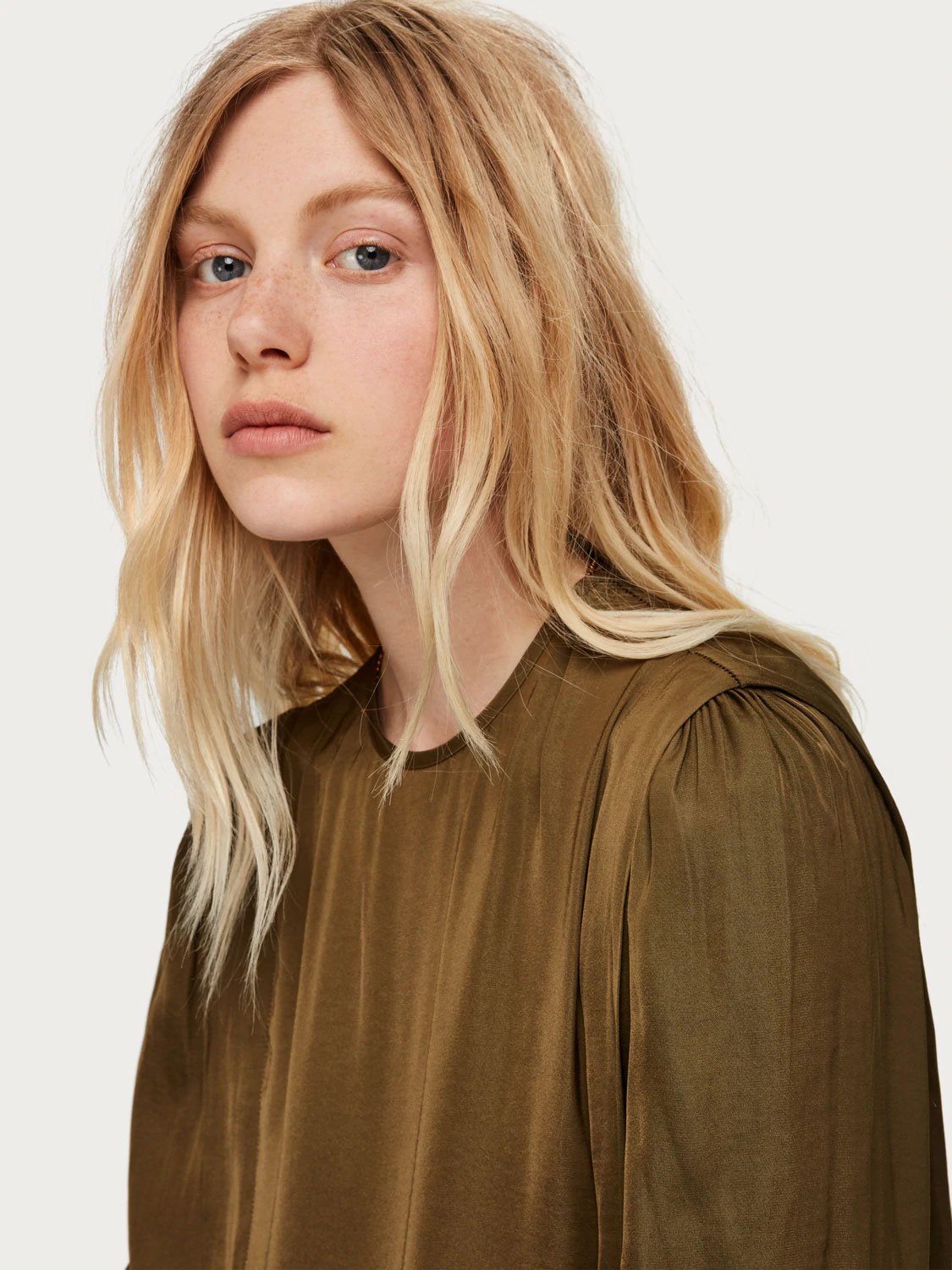 Pleated Shoulder Top